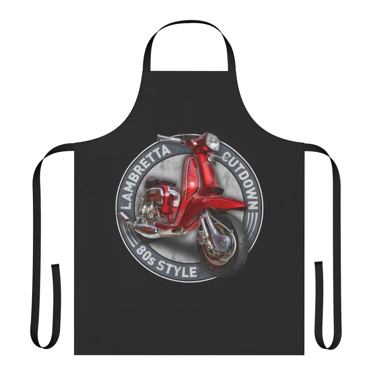 Vintage-inspired cutdown apron with Lambretta-style design