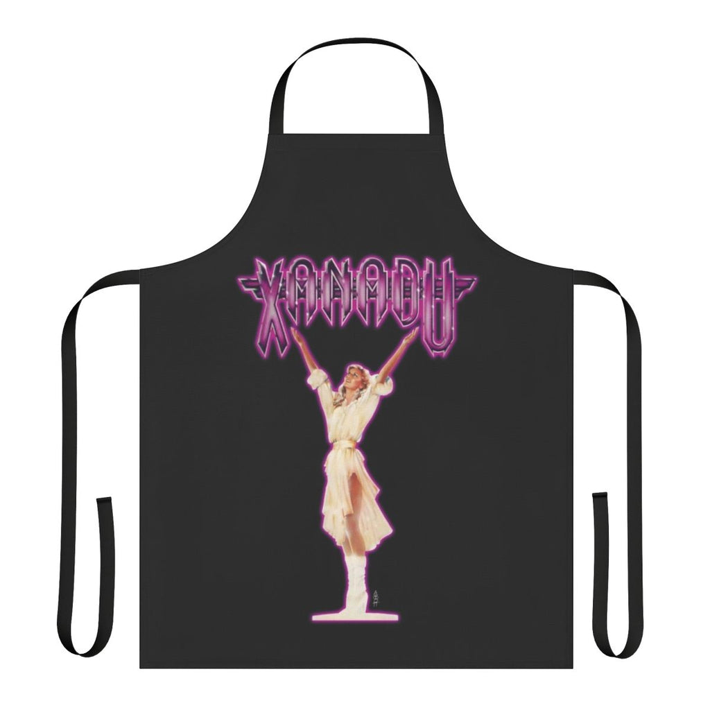 Retro 80s inspired apron featuring Olivia Newton-John's iconic Xanadu character