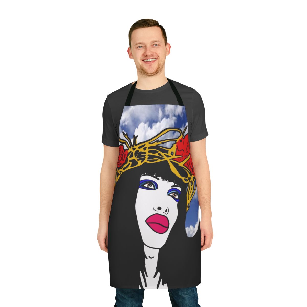 Apron featuring the iconic image of Pete Burns from the 80s band Dead or Alive