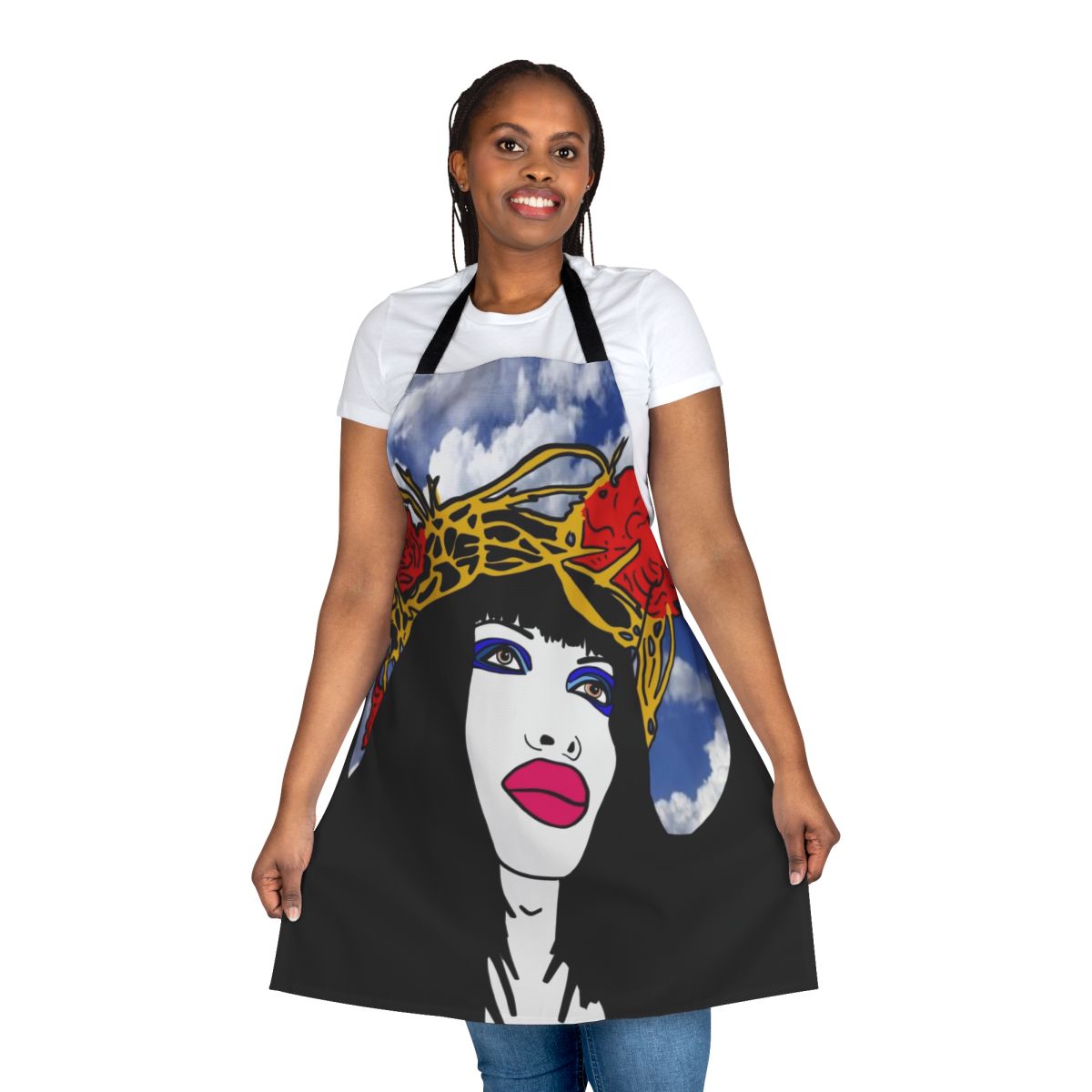 Apron featuring the iconic image of Pete Burns from the 80s band Dead or Alive