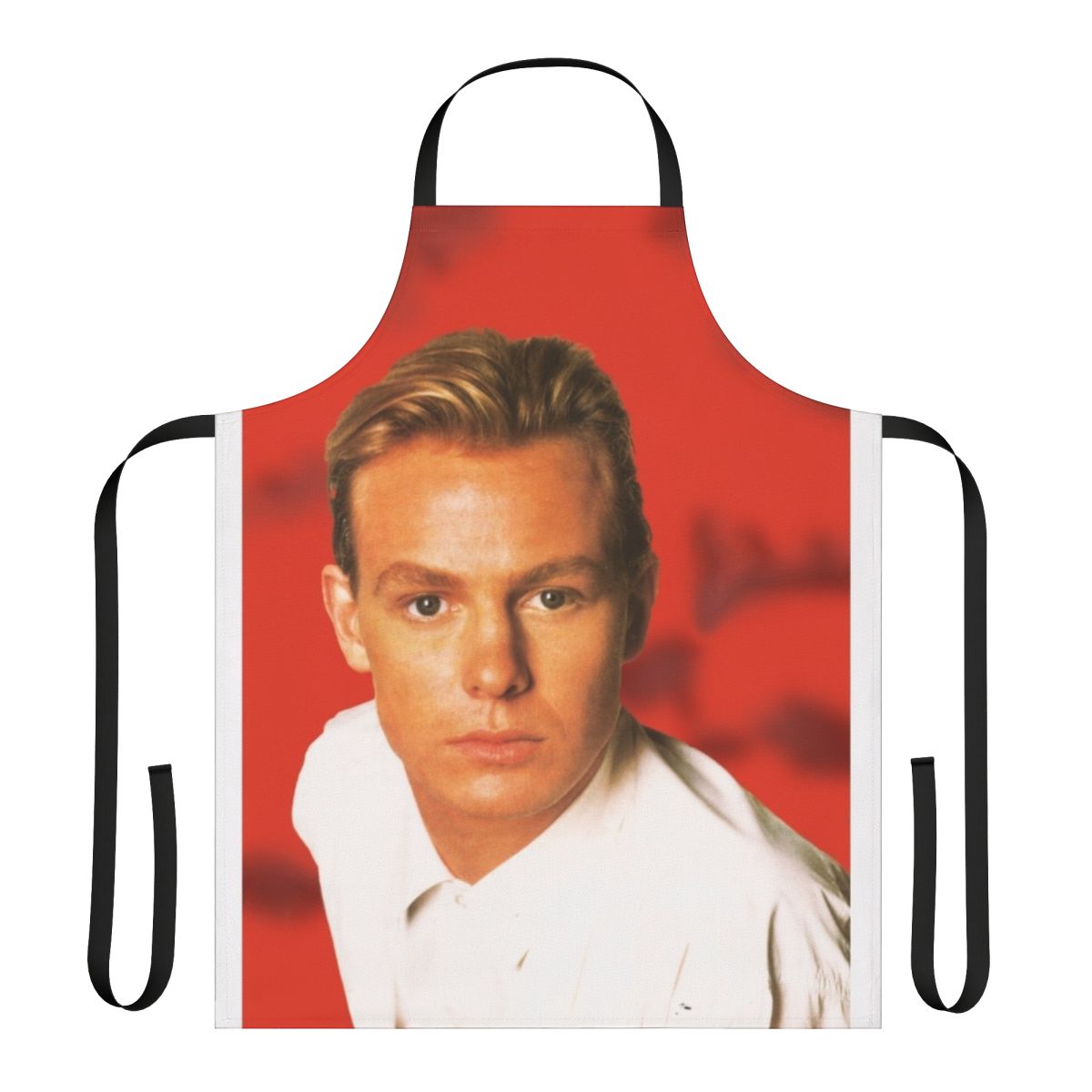 Retro 80s style apron featuring Jason Donovan's "Ten Good Reasons" album artwork