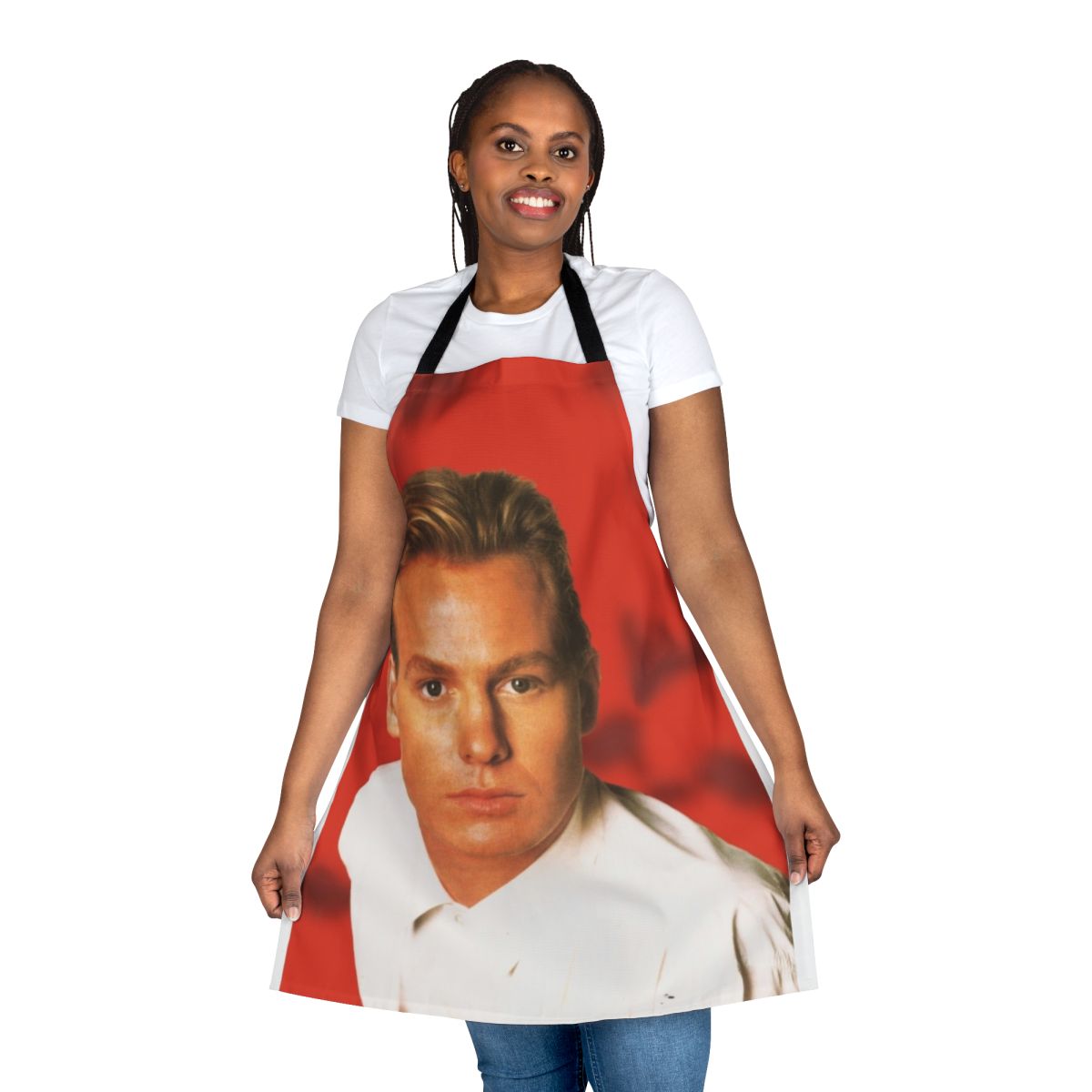 Retro 80s style apron featuring Jason Donovan's "Ten Good Reasons" album artwork