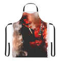 Retro 80s-style apron with Johnny B Goode guitar design, inspired by the Back to the Future movie