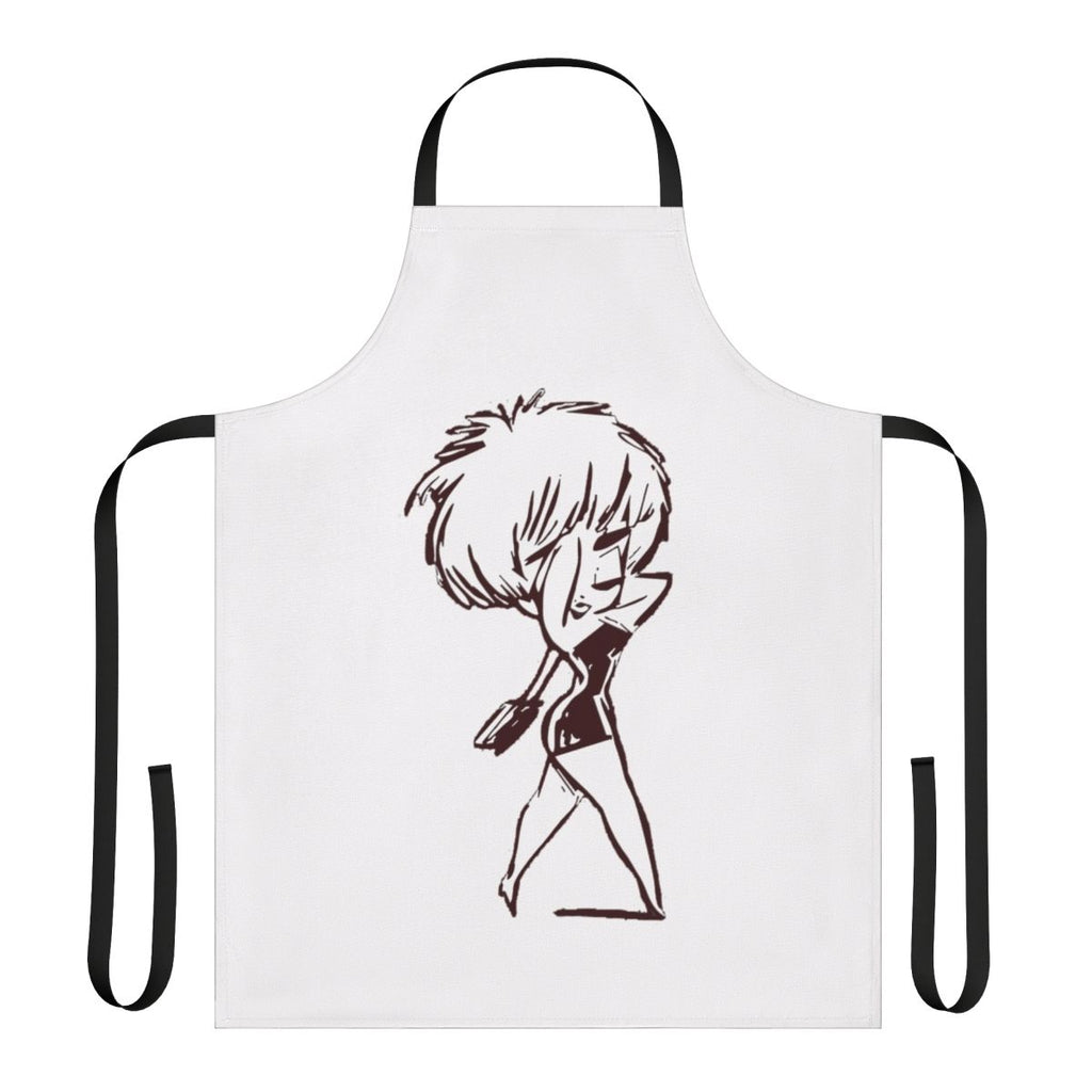 Retro 80s-style apron featuring Madonna's "Who's That Girl" design
