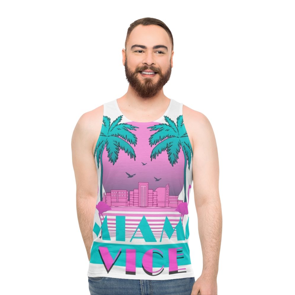 Retro 80s Miami Vice Unisex Tank Top