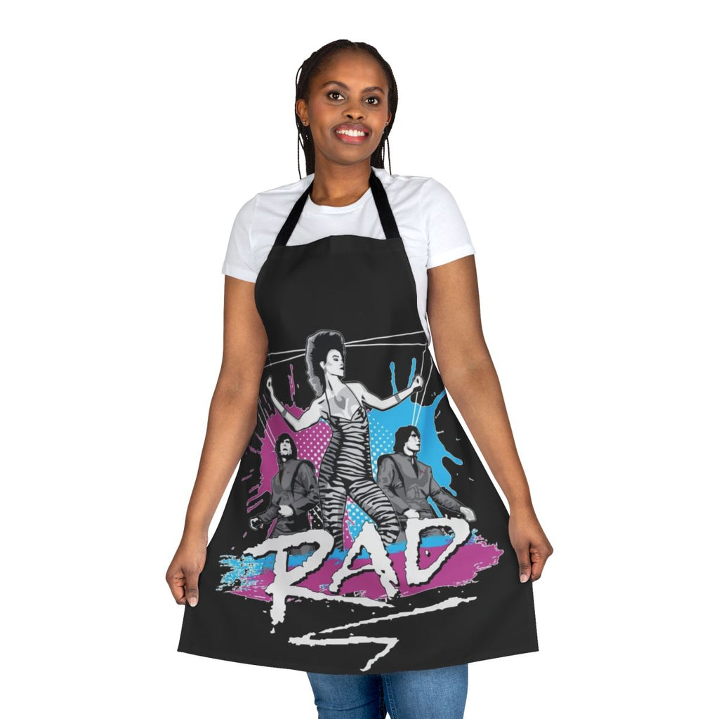 Retro 1980s music dance-themed apron