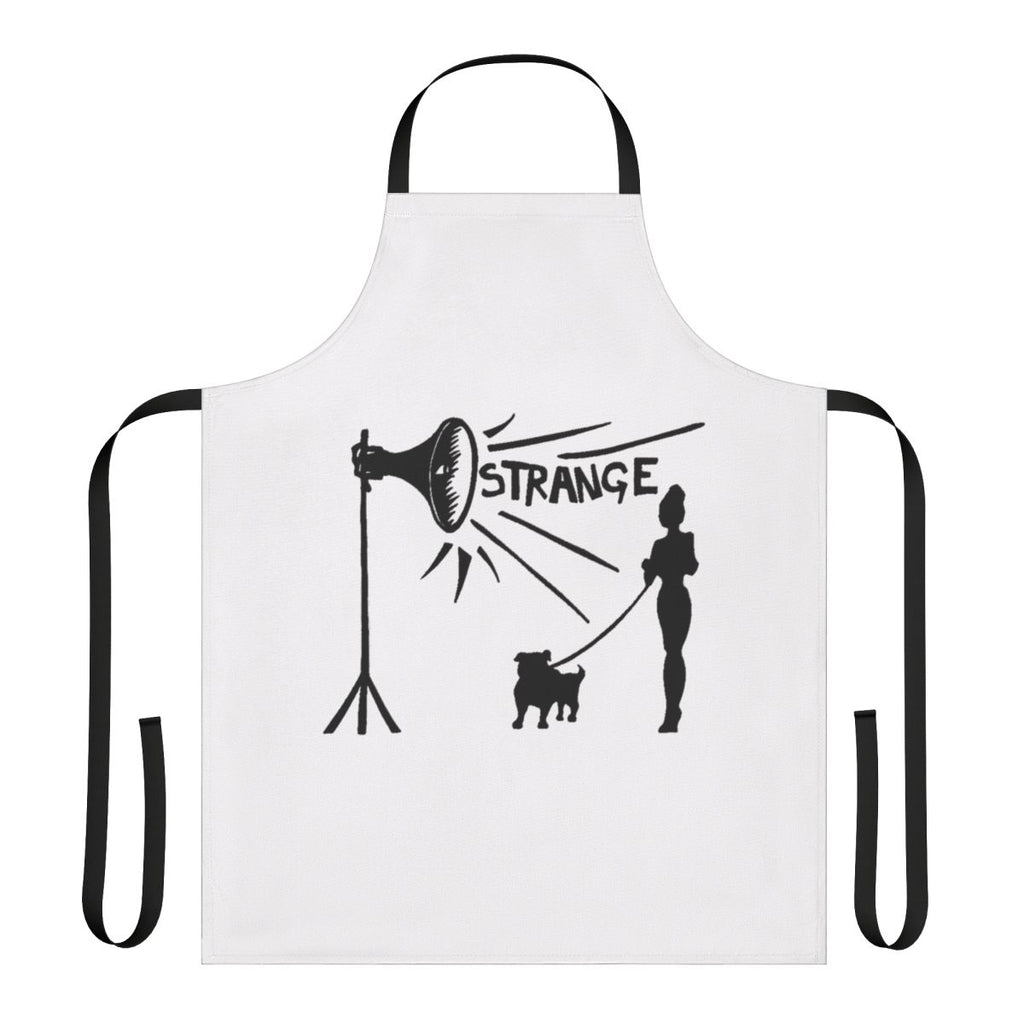 Retro 80s music lover apron with synthpop and electronic music design