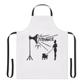 Retro 80s music lover apron with synthpop and electronic music design