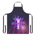 Stylized retro 80s apron featuring the iconic "Praise the Sun" symbol from the Dark Souls game series