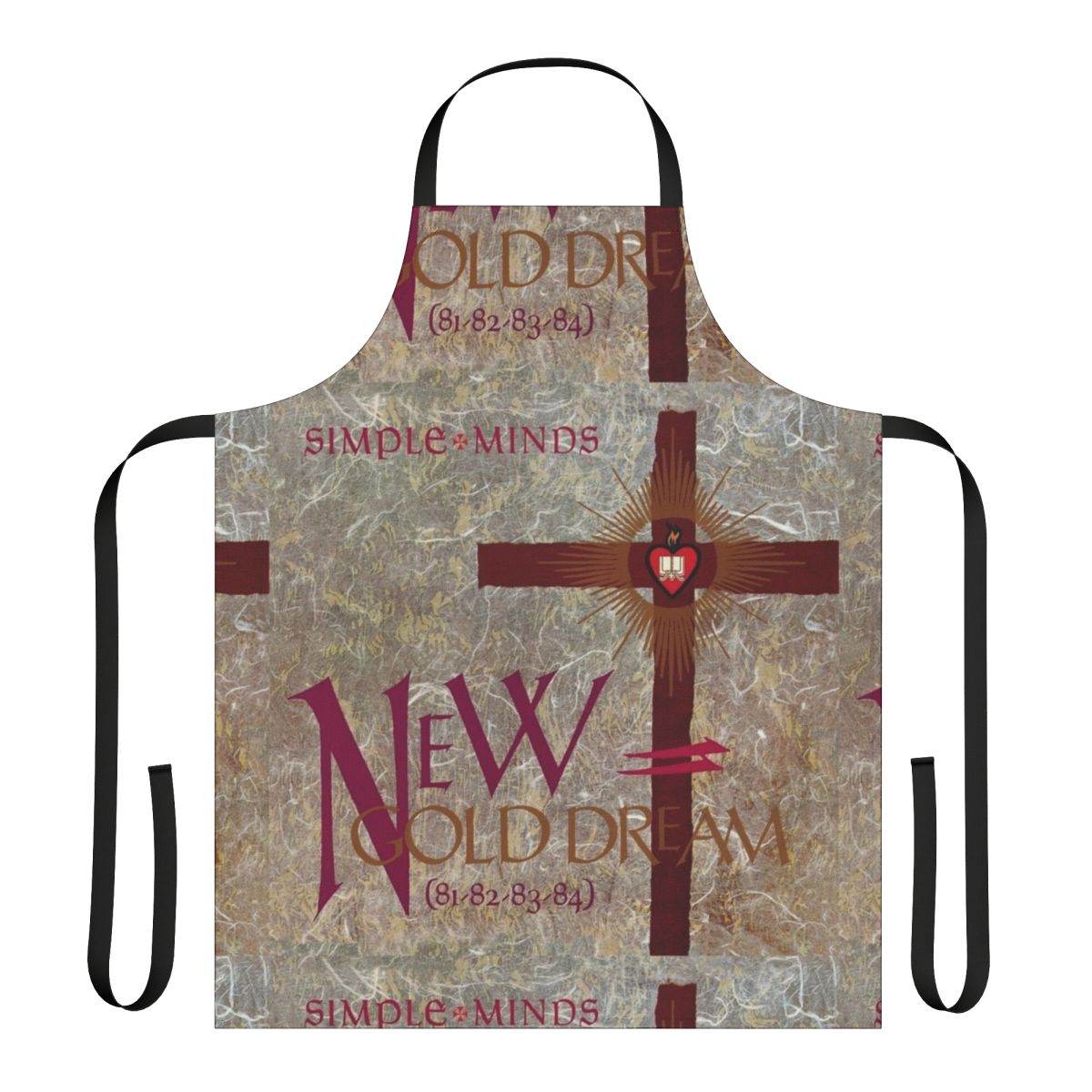 Apron featuring the album artwork for Simple Minds' 1982 album "New Gold Dream"