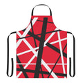 Retro 80s striped design apron for music lovers