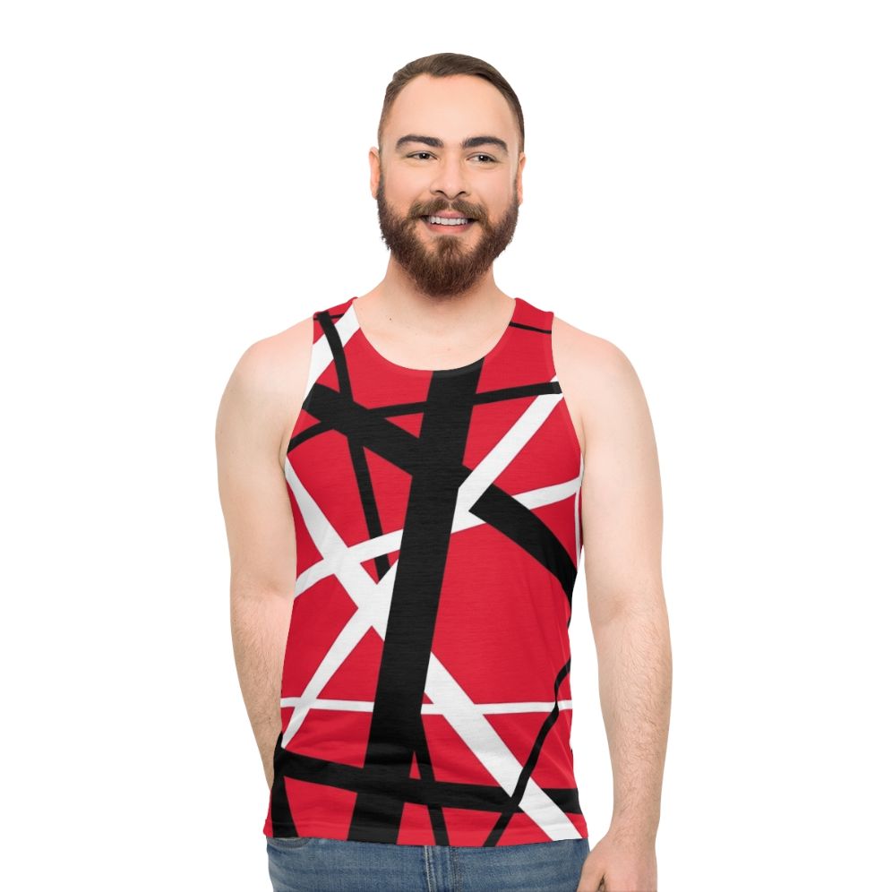Retro 80s striped music tank top