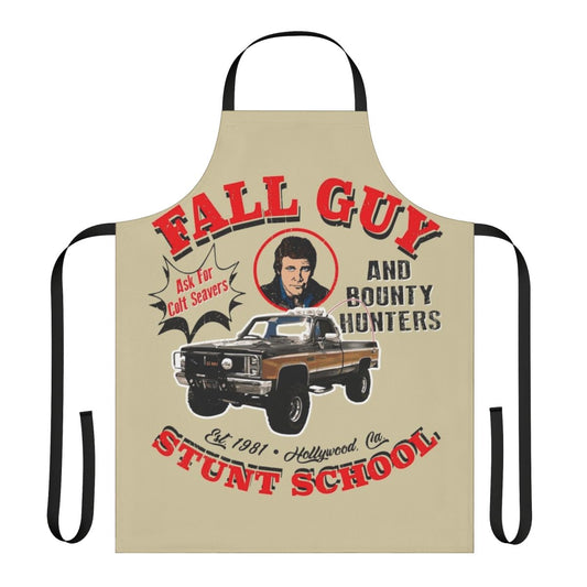 Apron featuring the logo and characters from the 1980s TV show "The Fall Guy"