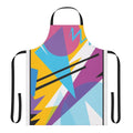 Retro 80s style fashion apron with radical pattern