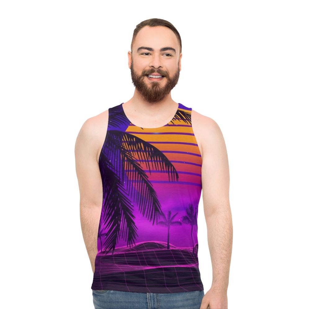 Retro 80s Synthwave Unisex Tank Top
