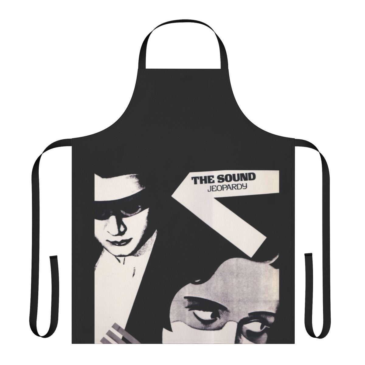 Retro 80s apron featuring The Sound band artwork and icon