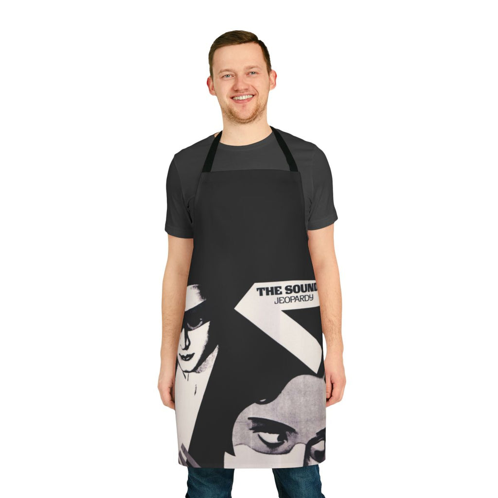 Retro 80s apron featuring The Sound band artwork and icon