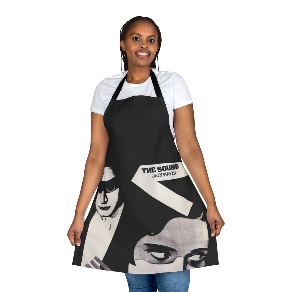 Retro 80s apron featuring The Sound band artwork and icon