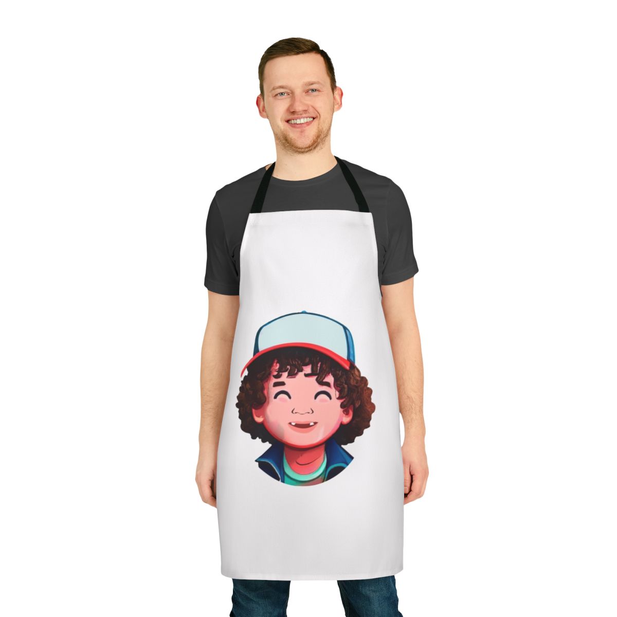 Retro 80s themed apron with Stranger Things inspired design