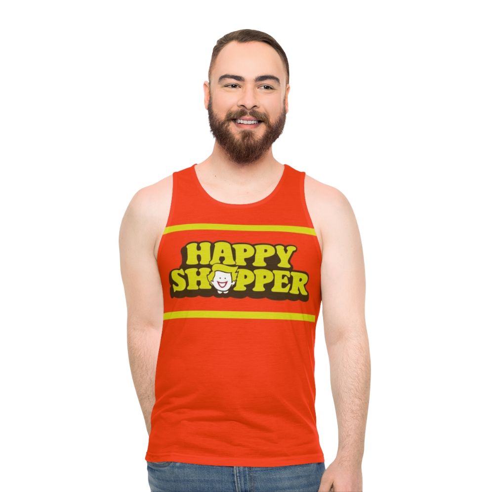 Retro 80s-inspired unisex tank top