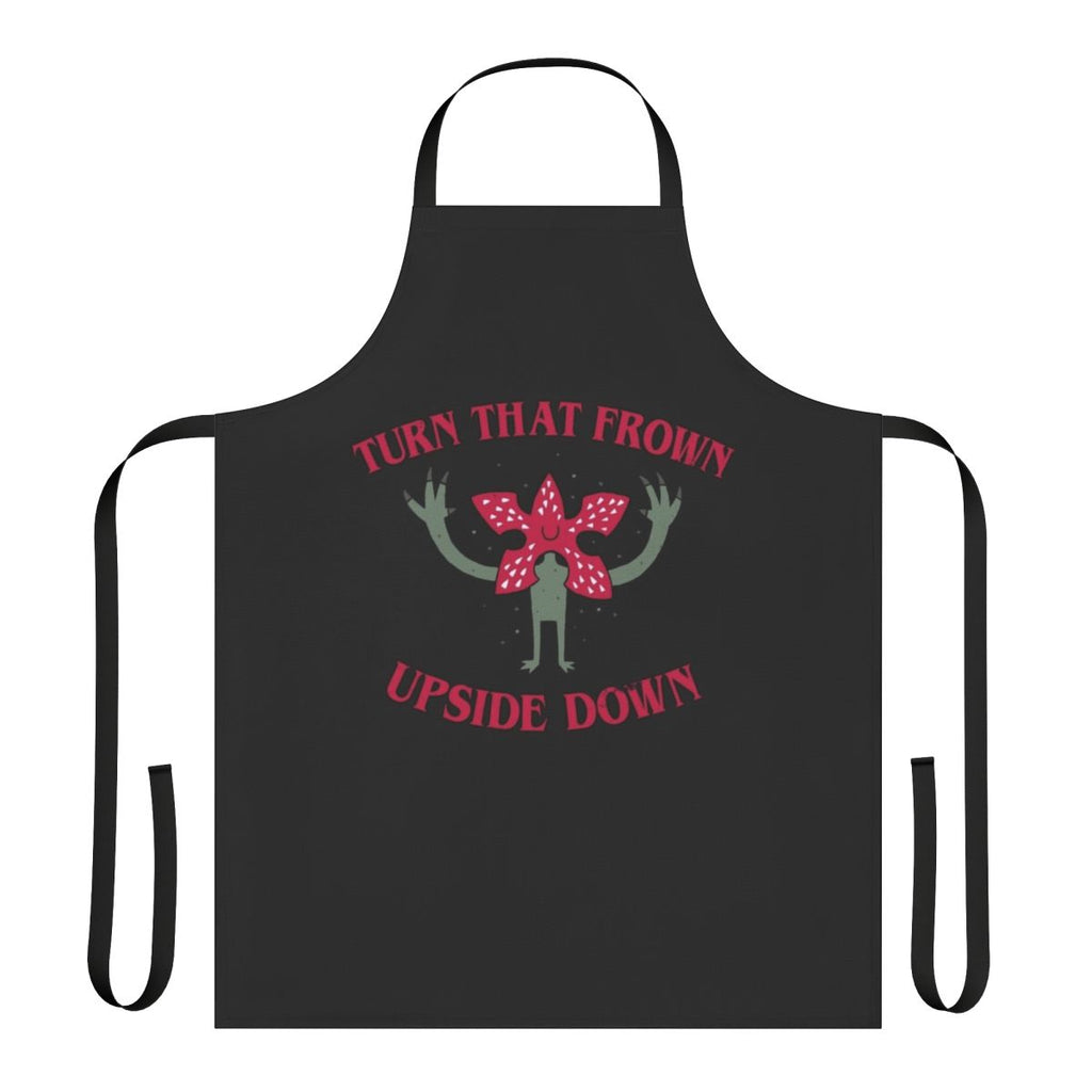 Retro 80s-style apron featuring the Upside Down from the Netflix series Stranger Things