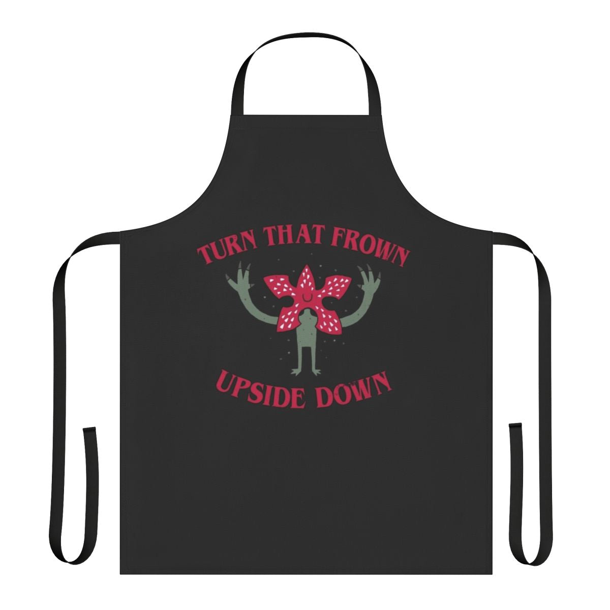 Retro 80s-style apron featuring the Upside Down from the Netflix series Stranger Things
