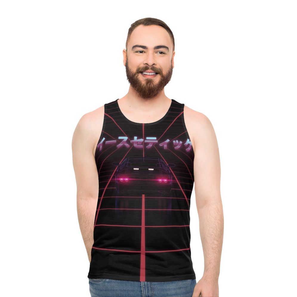 Retro 80s vaporwave synthwave unisex tank top