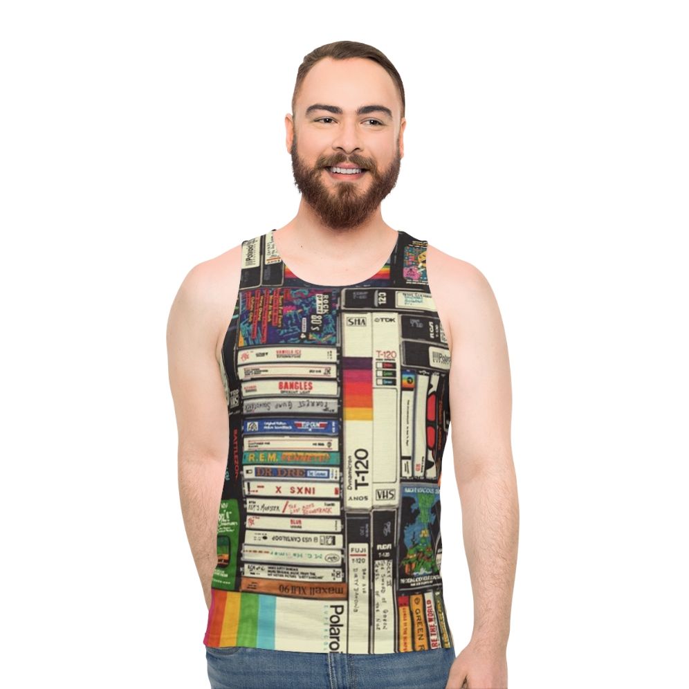 Retro 80s VHS Cassette Unisex Tank Top