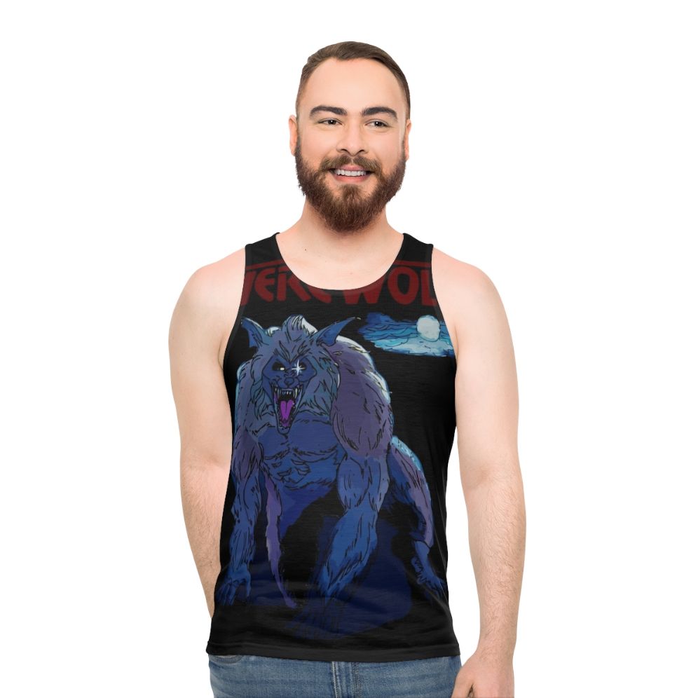 Retro 80s Werewolf Unisex Tank Top