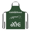 Retro 80s XTC-inspired English Settlement apron with band logo and lyrics