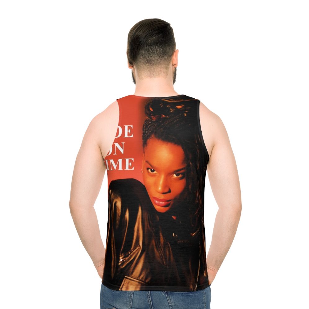 Unisex vintage 90s black box band "ride on time" tank top