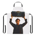 Retro-styled apron featuring a 90s boombox design, a nod to Chris Kattan's iconic Roxbury Guys character