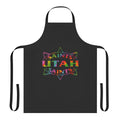 Retro 90s British rave music inspired apron with hip hop and rap graphics
