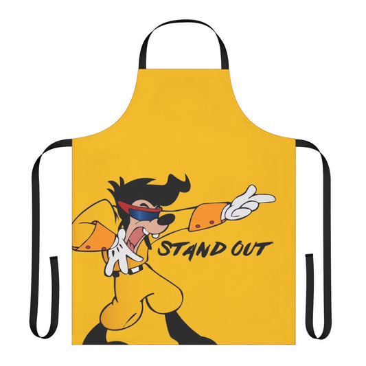 Vibrant and eye-catching apron with a retro 90s cartoon design