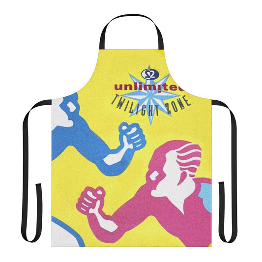 Retro 90s dance music themed apron with 2 Unlimited inspired design