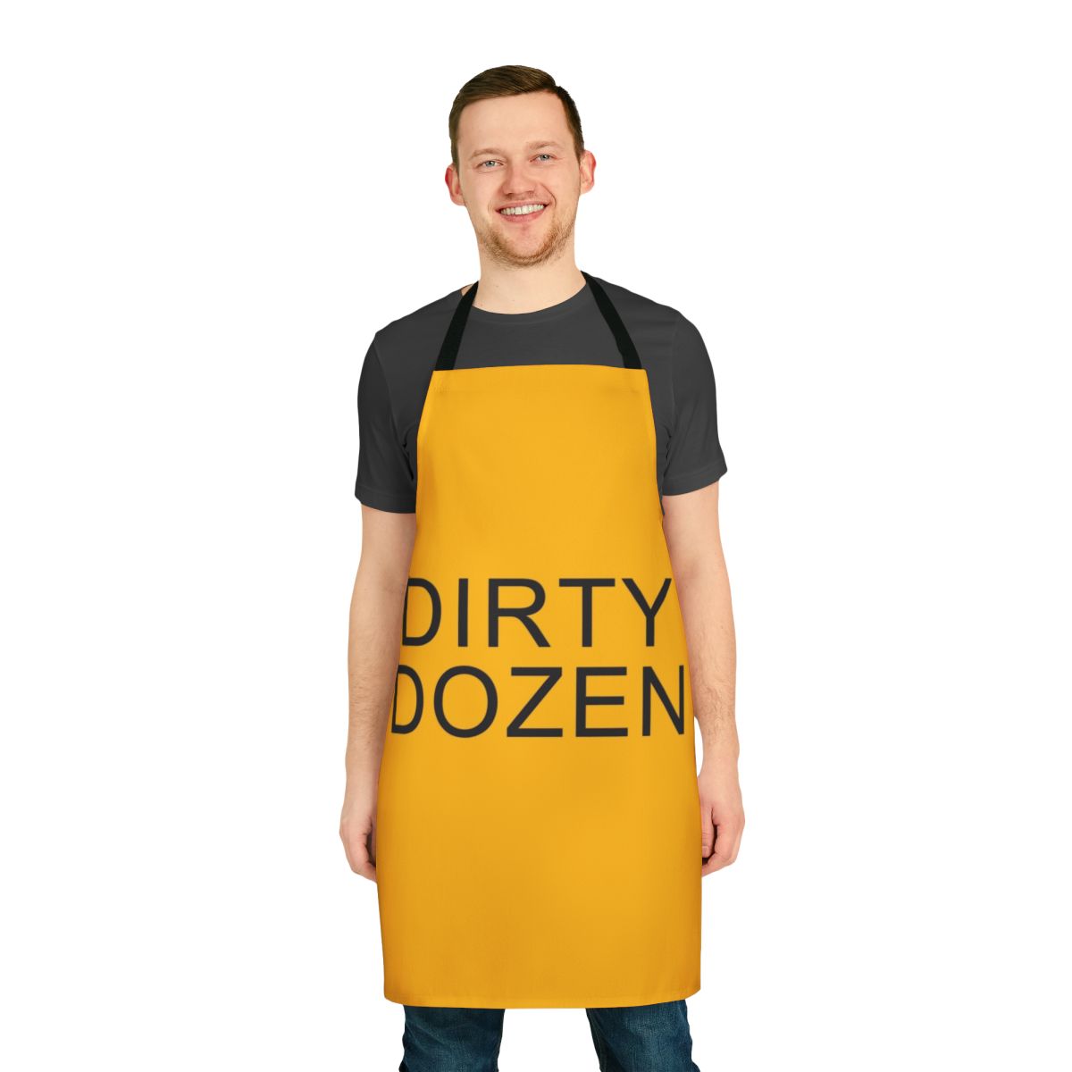 Vintage-style apron featuring the iconic 'Dirty Dozen' design inspired by The Prodigy band