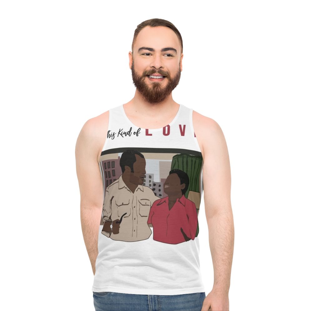Retro 90s "Good Times" Unisex Tank Top featuring Black Art and Pop Culture Graphics