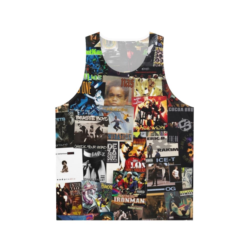 Retro 90s hip hop album cover unisex tank top