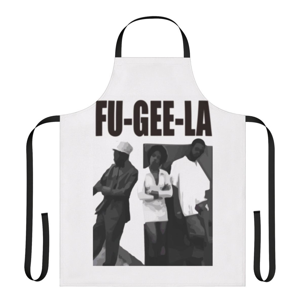 Retro 90s hip hop inspired apron featuring the iconic "Fu Gee La" design