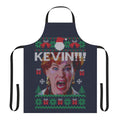Retro 90s-style apron featuring Home Alone movie imagery and graphics