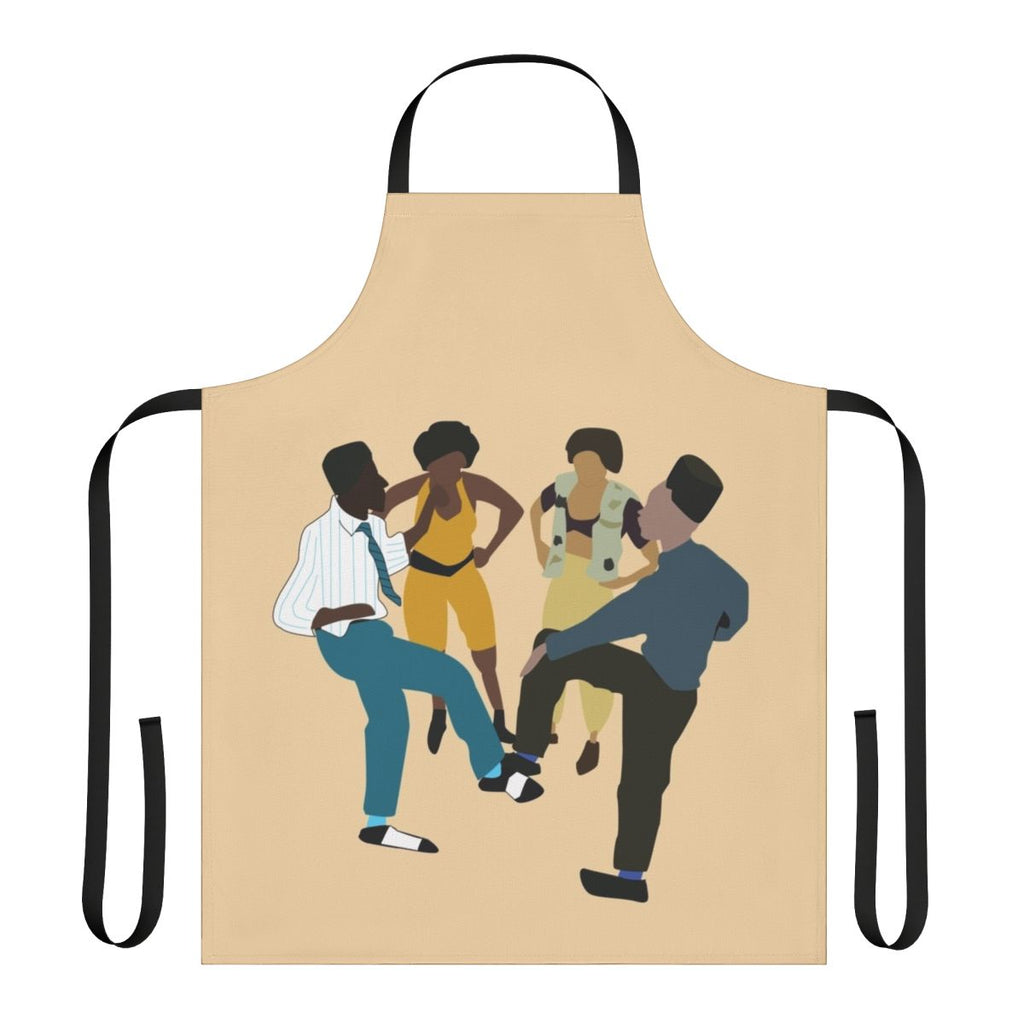 Retro 90s House Party Themed Apron with 90s Hip Hop Inspired Art