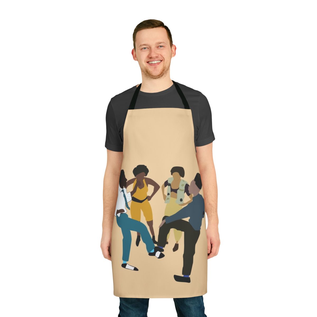 Retro 90s House Party Themed Apron with 90s Hip Hop Inspired Art
