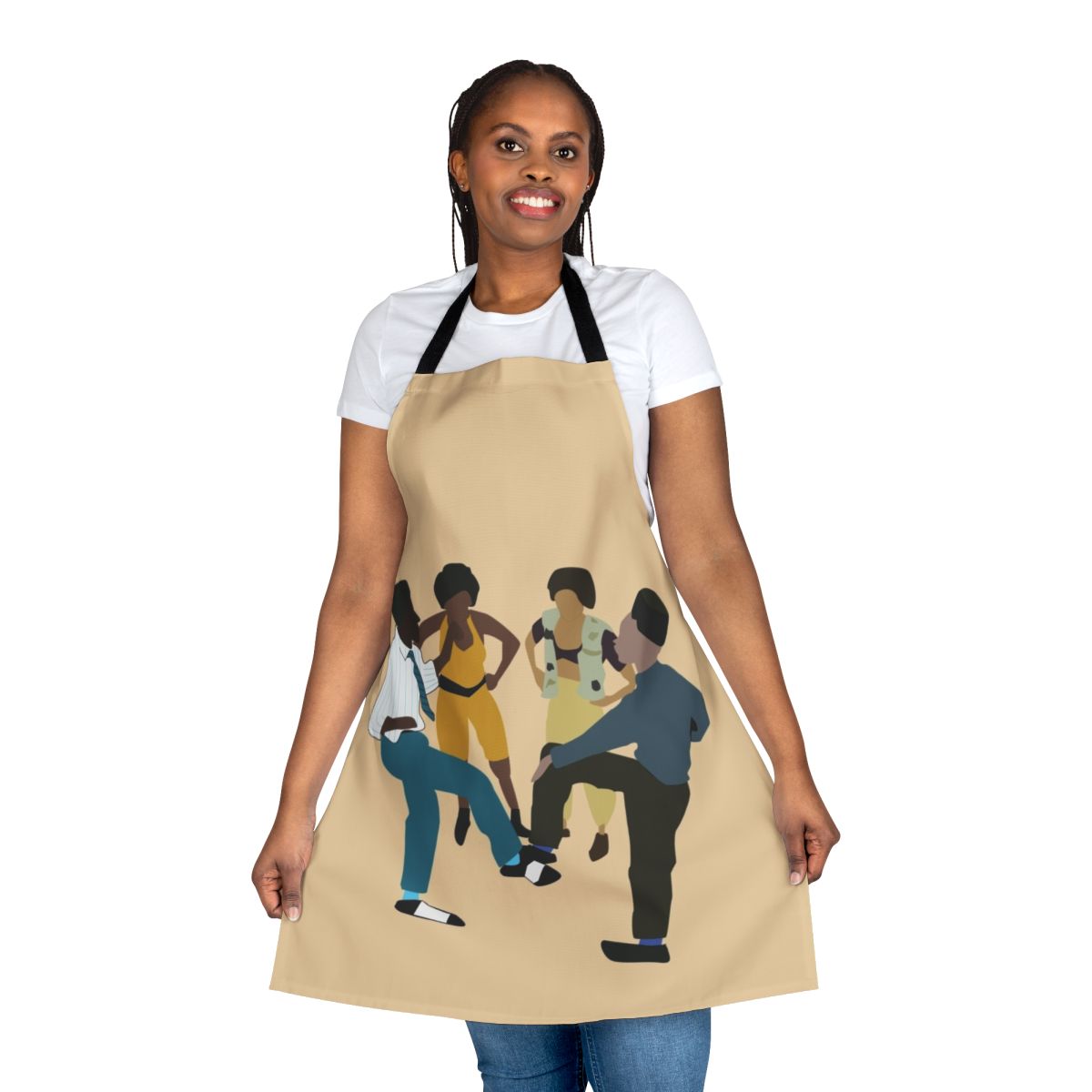 Retro 90s House Party Themed Apron with 90s Hip Hop Inspired Art