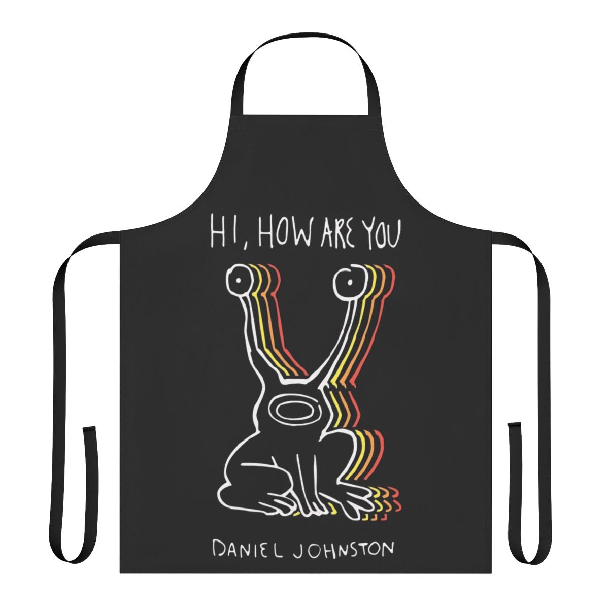 Retro 90s indie music inspired apron featuring the "Hi How Are You" graphic