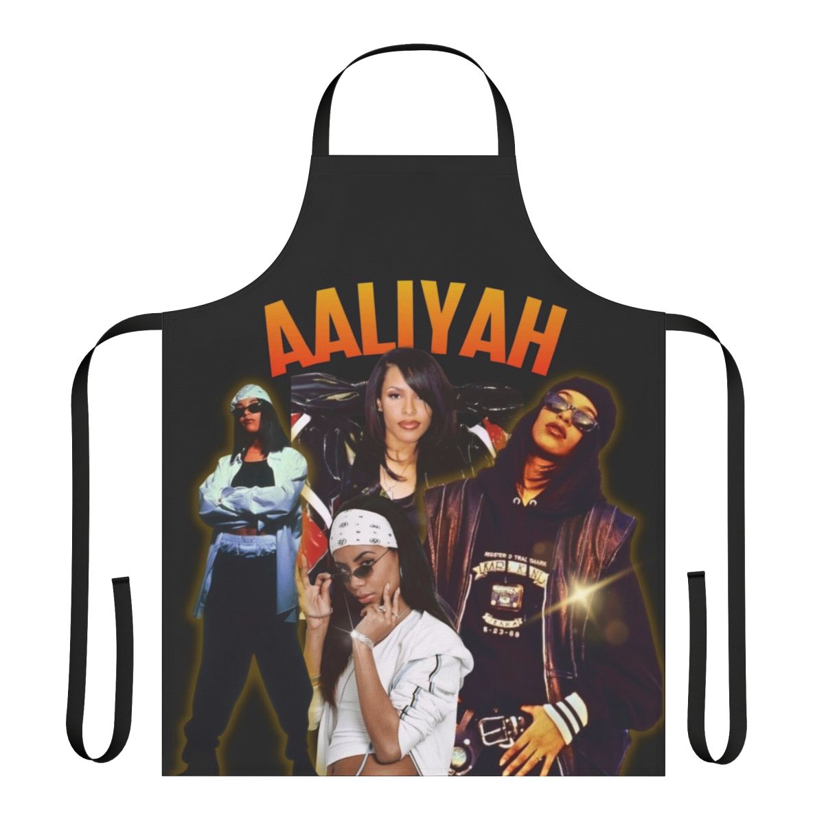 Beige apron with 90s inspired vintage design