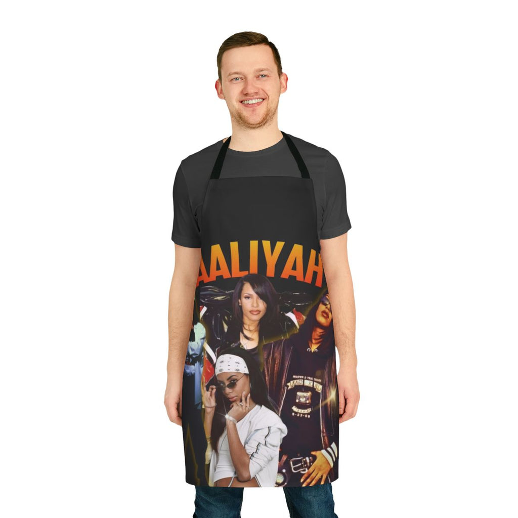 Beige apron with 90s inspired vintage design