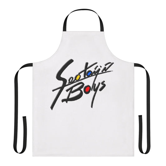 Vintage-style apron featuring the logo of the iconic 1990s K-pop group Seotaiji and Boys