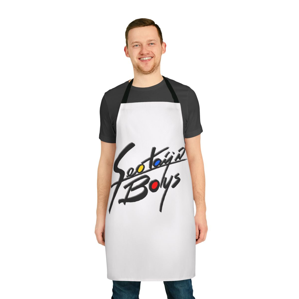 Vintage-style apron featuring the logo of the iconic 1990s K-pop group Seotaiji and Boys