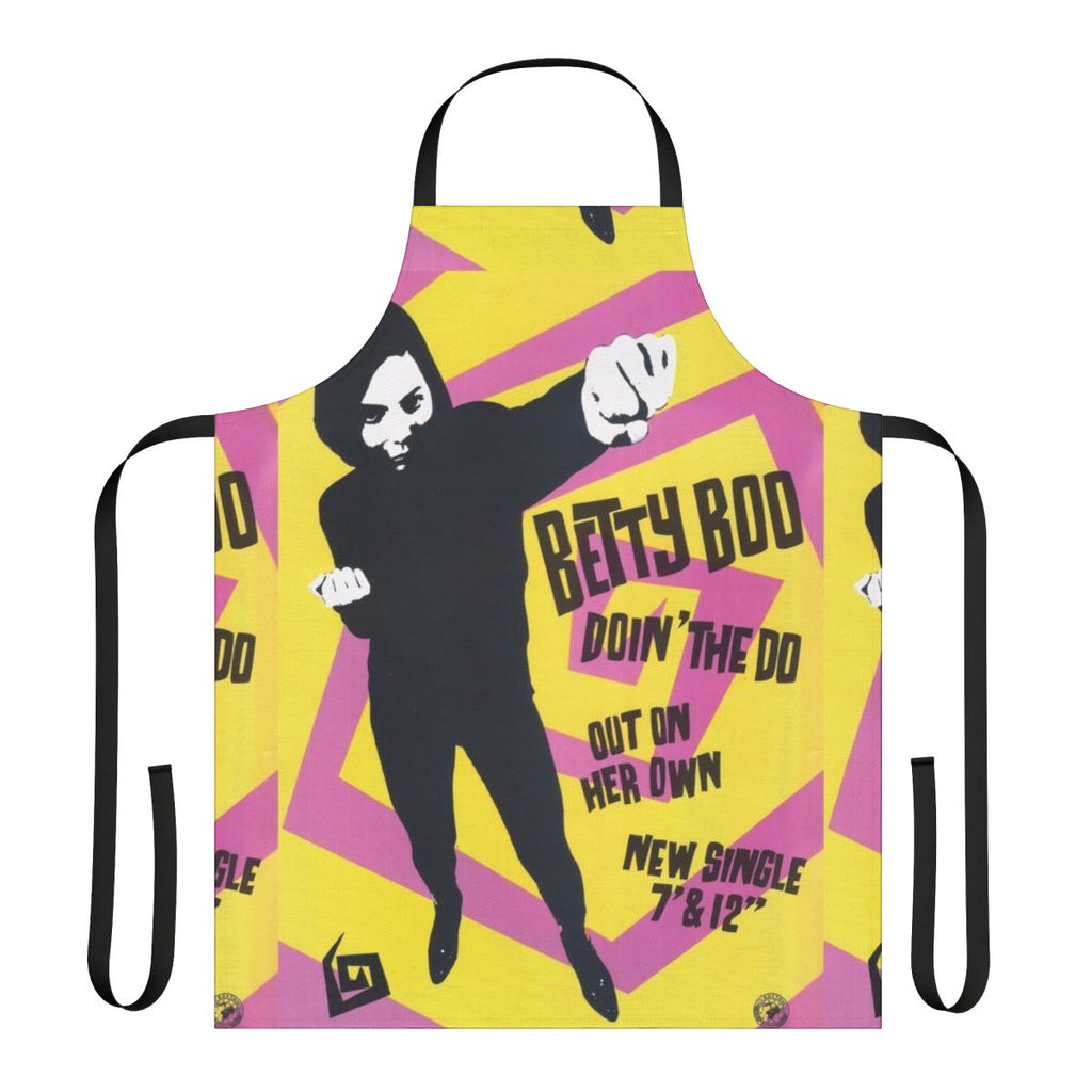 Retro 90s music themed graphic design apron featuring a 'Doin the Do' inspired print
