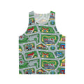 Retro 90s Nostalgic Car City Carpet Road Rug Tank Top